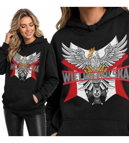 BLUZA DAMSKA Z KAPTUREM WIELKA POLSKA VTMT